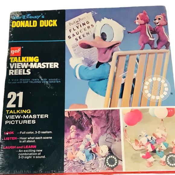 Vintage Walt Disney Donald Duck Talking View Master Reels